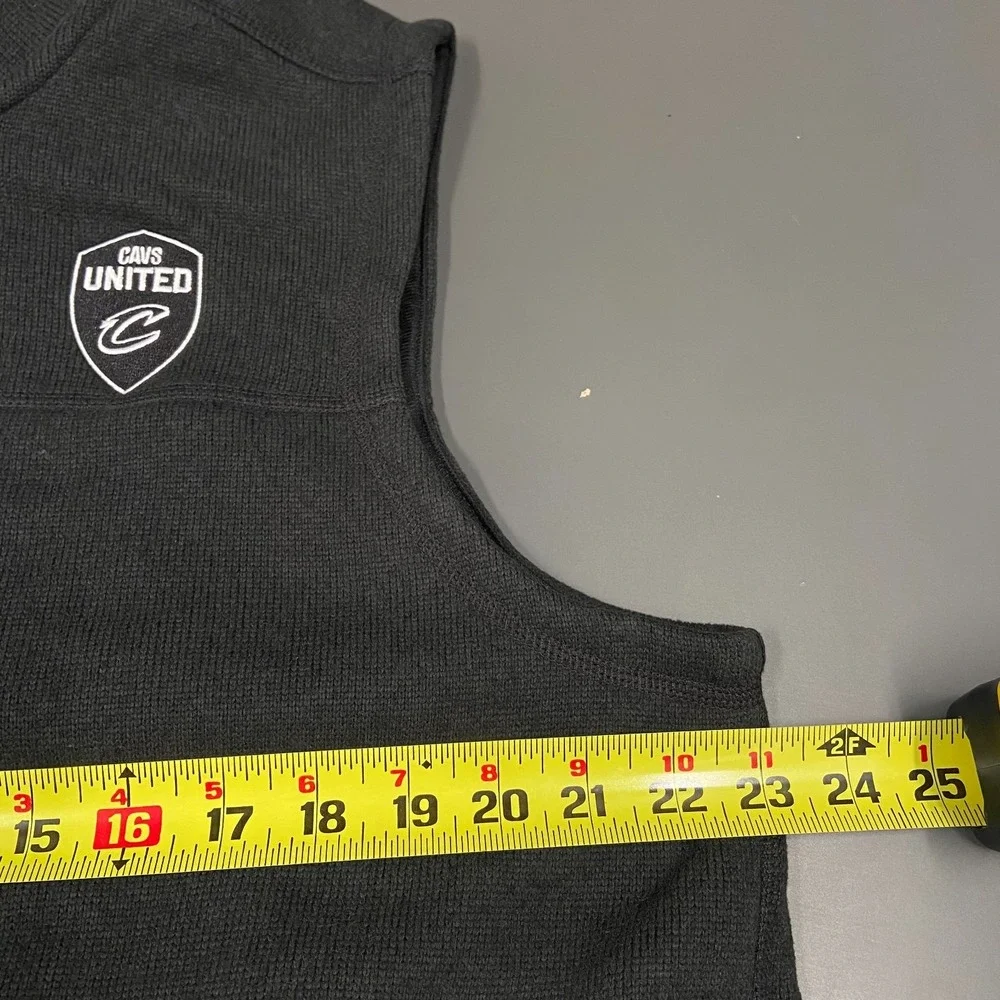 NWT The North Face Men's Black Heather‎ Sweater Vest Full Zip Size L Men